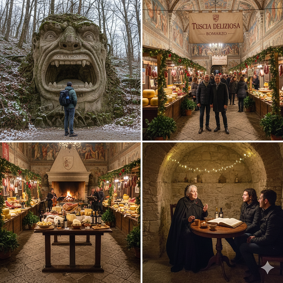 Un tuffo nel gusto e nell'esoterismo a Bomarzo