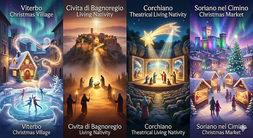 🏰 Tuscia.. luci, boschi e presepi