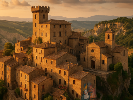 🏰 Roccalvecce: Between Castles, Gullies, and Fairy Tales – The Village That Rewrote Its Own Story