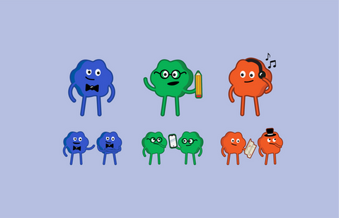 illustrated mascots