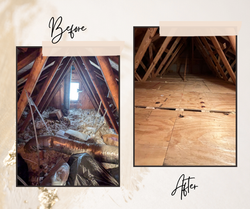 Attic Flooring - Before and After Photos