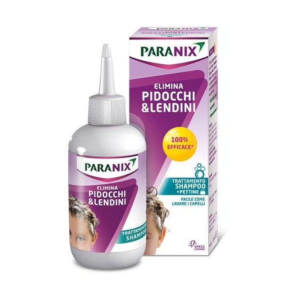 Paranix Trattamento Shampoo con Pettine, Elimina Pidocchi & Lendini 200 ml