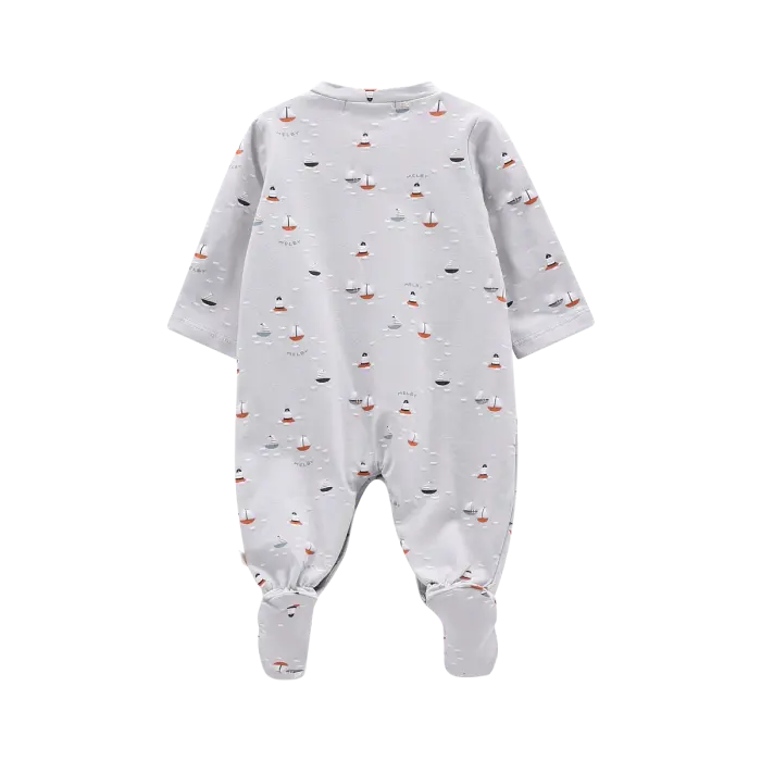 Miniatura: Tutina con piede in jersey stretch per neonato