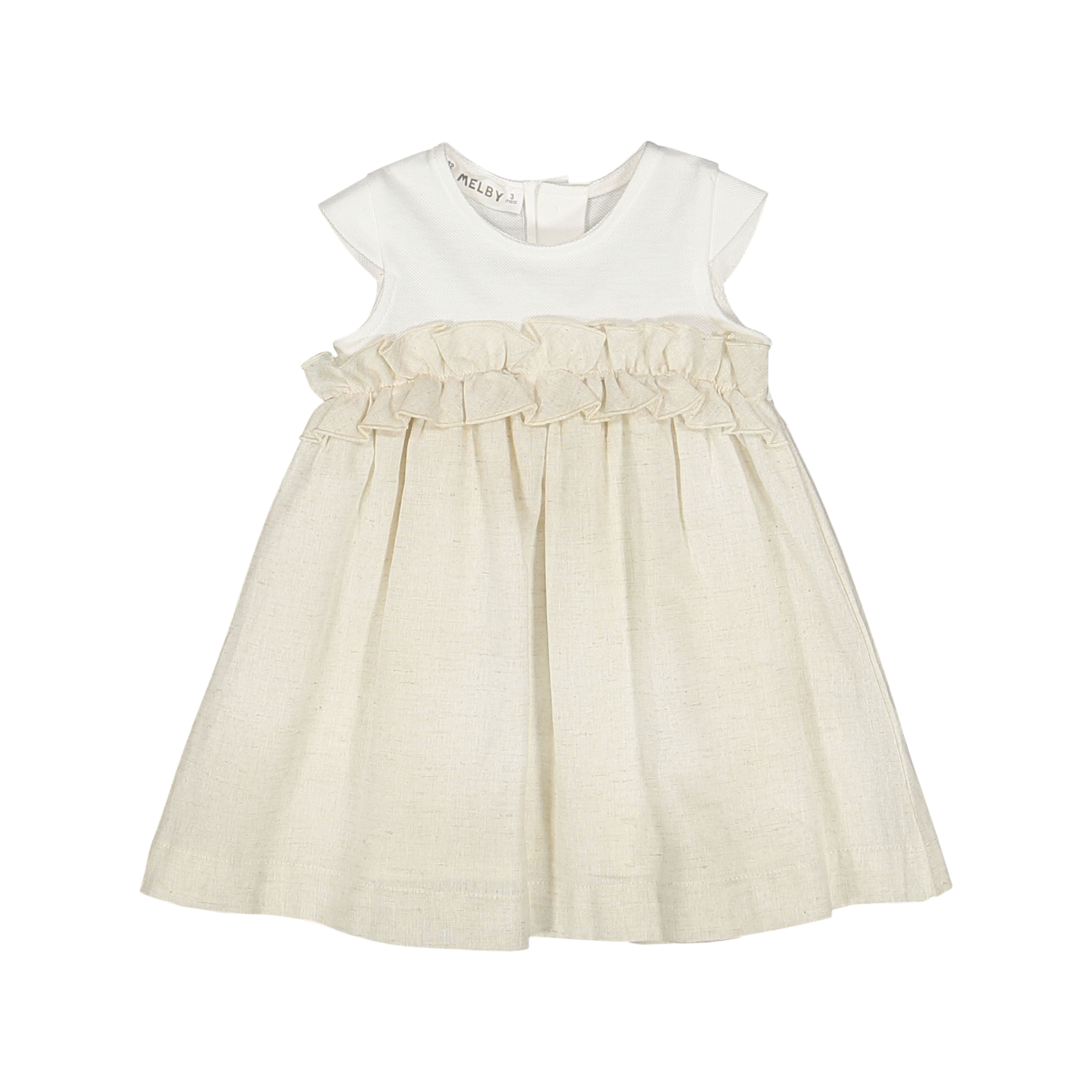 Abito in mussola misto lino neonata