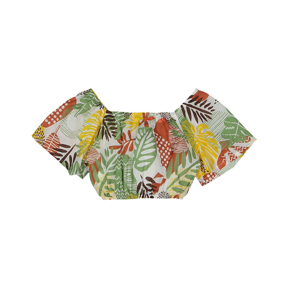 Miniatura: Top con stampa tropicale per bambina