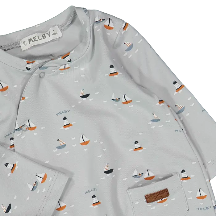 Miniatura: Tutina con piede in jersey stretch per neonato