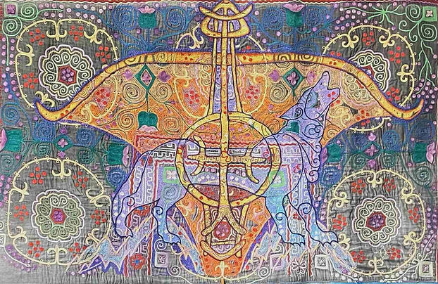 "Altai" Keste (embroidery), 120x90cm, 2020