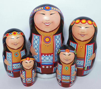 The Even Matryoshka doll Wood, acrylic, 31 x 13 cm, 2019