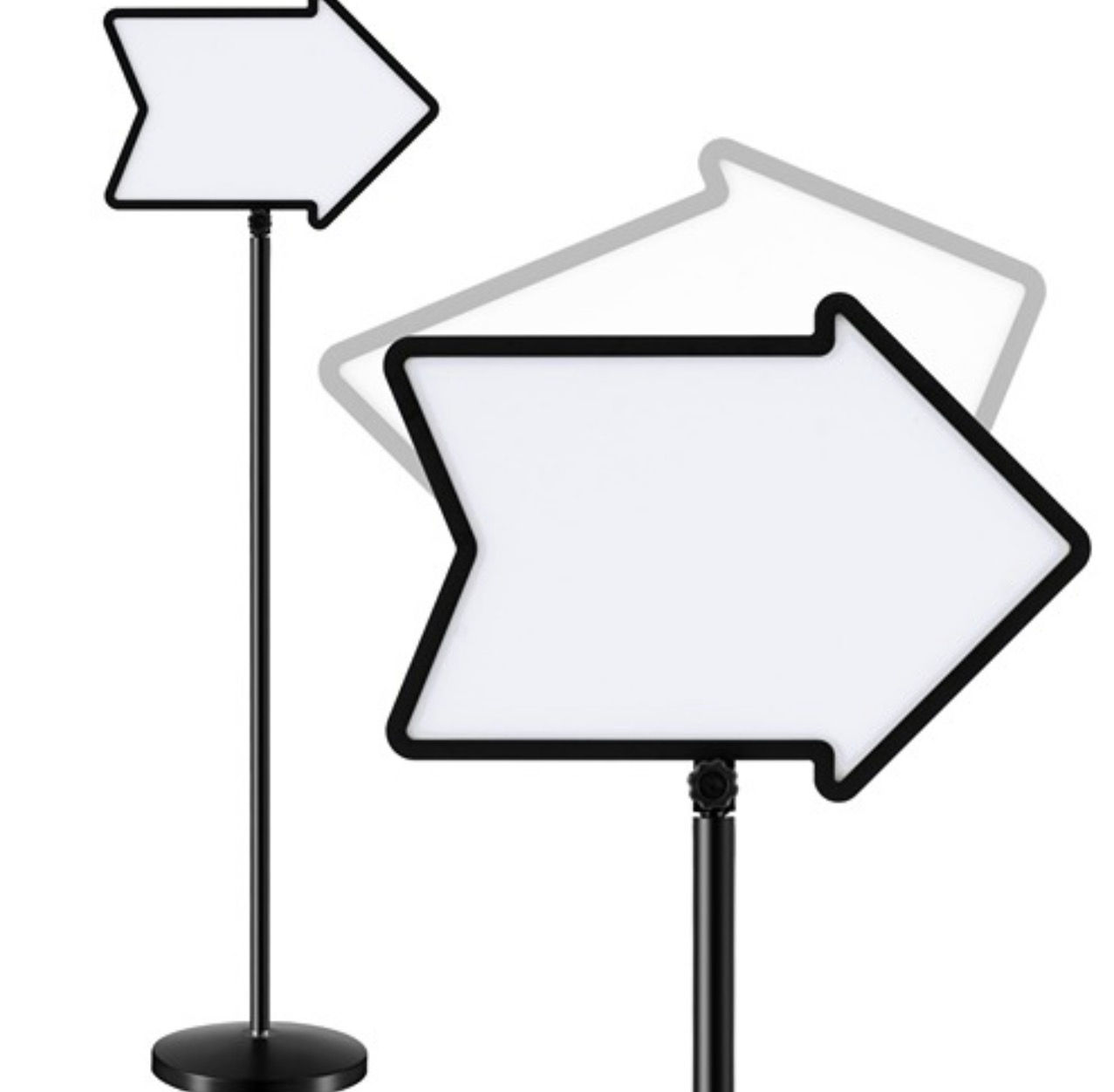 Dry Erase Arrow Sign with Stand