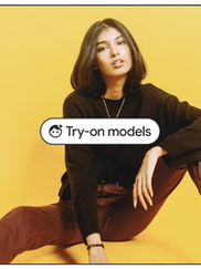 《 Google 》使用新的 AI 購物功能虛擬試穿衣服