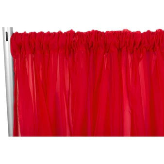 Pipe & Drape 10' Red Sheer (56")