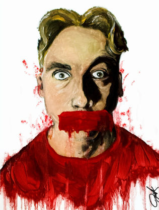 Self portrait painting joey koenig