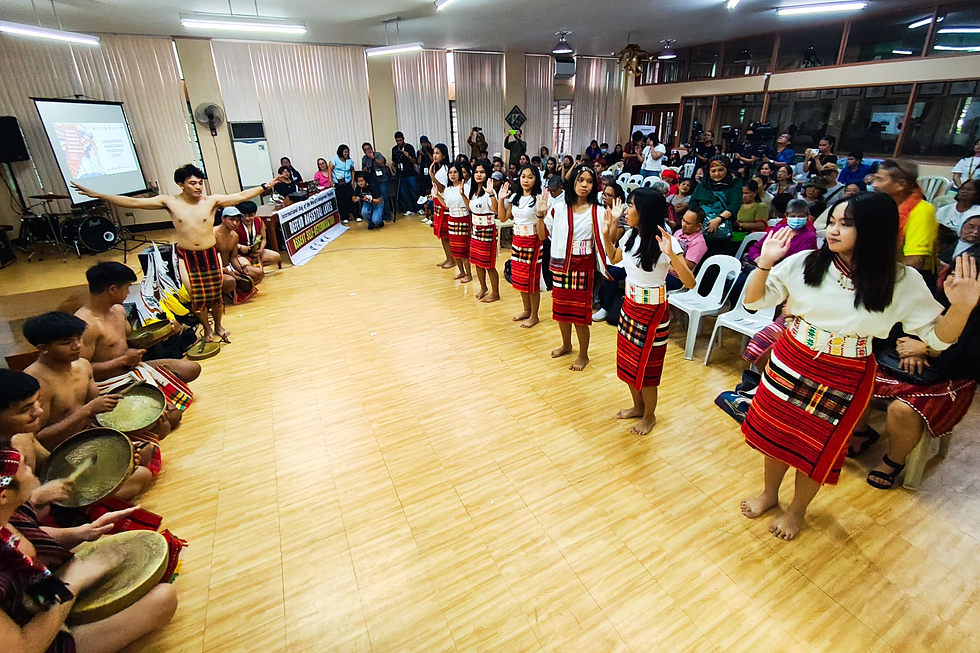 The Indigenous Peoples, advocates, church workers, and human rights defenders gather at Maryhill School of Theology in Quezon City to commemorate the International Day of the World's Indigenous Peoples, August 9, 2025. They reiterate their call: Uphold Indigenous Peoples' rights!