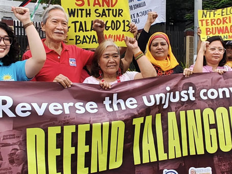 Panaghiusa kinokondena ang di-makatarungang hatol sa Talaingod 13; nananawagan na itaguyod ang karapatan sa lupang ninuno, sariling pagpapasya, edukasyon