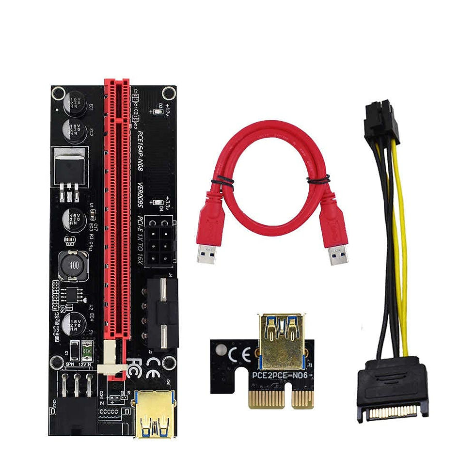 Graphics Riser VER 009S PCI-E Riser 1X to 16X Graphics Extension for GPU Mining ...