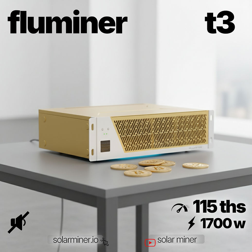 Fluminer T3 115 Th/s – Silent Bitcoin Miner for Home Mining
