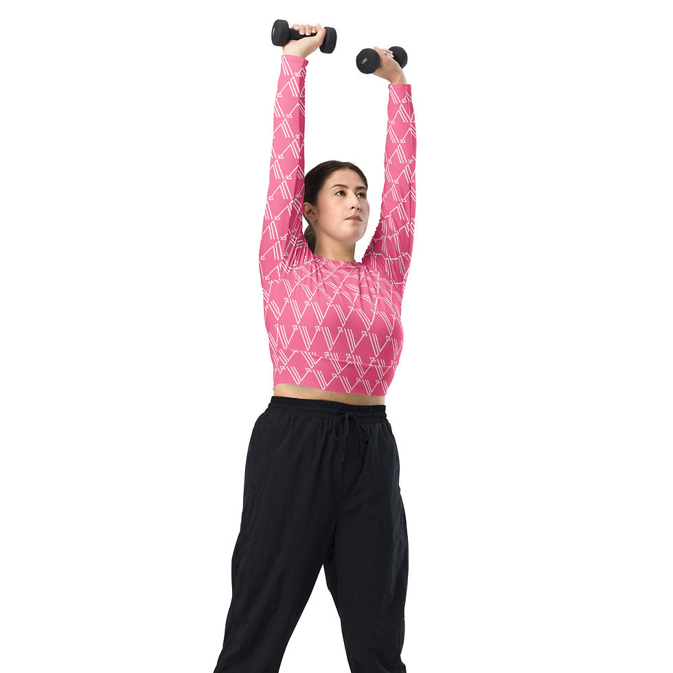 Thumbnail: Veganfornia - Pink - Eco Crop Long-Sleeve