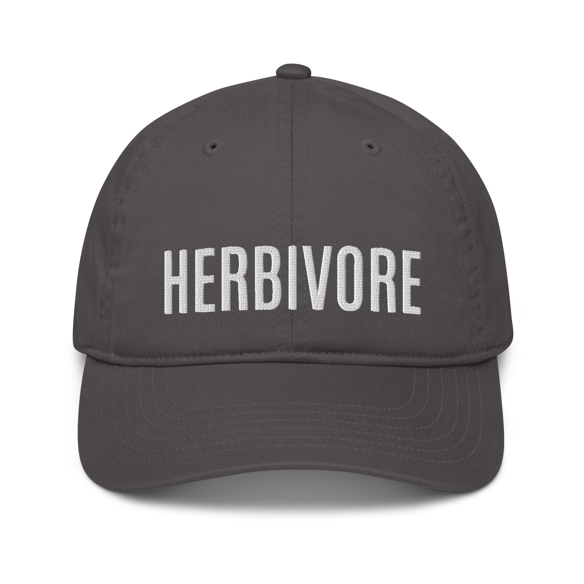 Herbivore Dad Hat - Organic Cotton Sustainable Hat - Charcoal