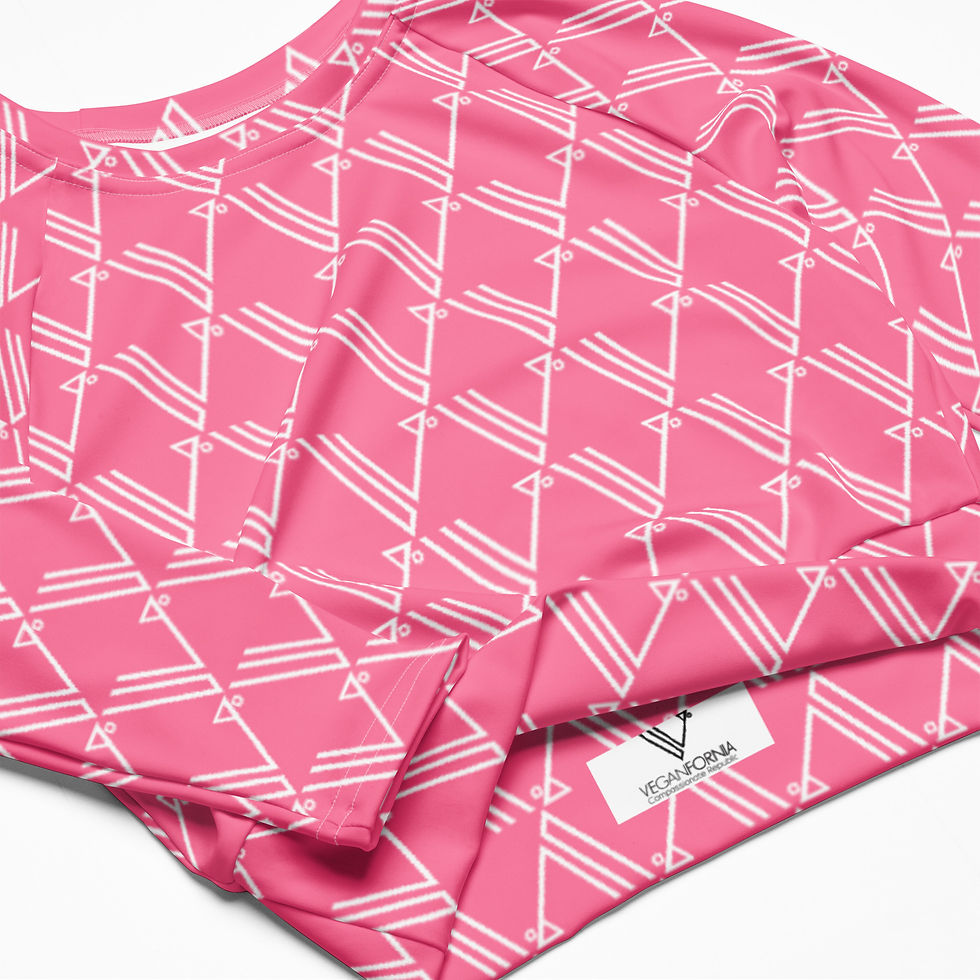 Thumbnail: Veganfornia - Pink - Eco Crop Long-Sleeve