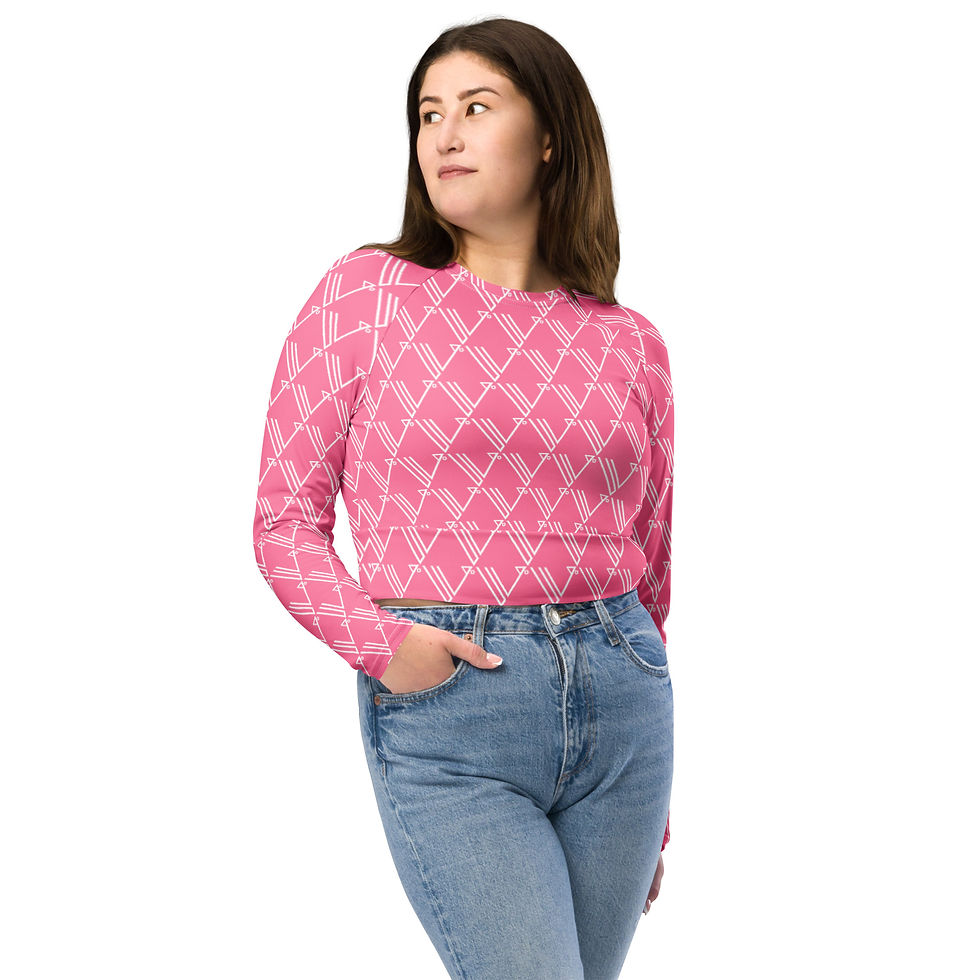 Thumbnail: Veganfornia - Pink - Eco Crop Long-Sleeve