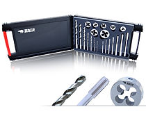 Set Maschi A MACCHINA, Filiere, Punte HSSE, fori passanti e ciechi M3-12