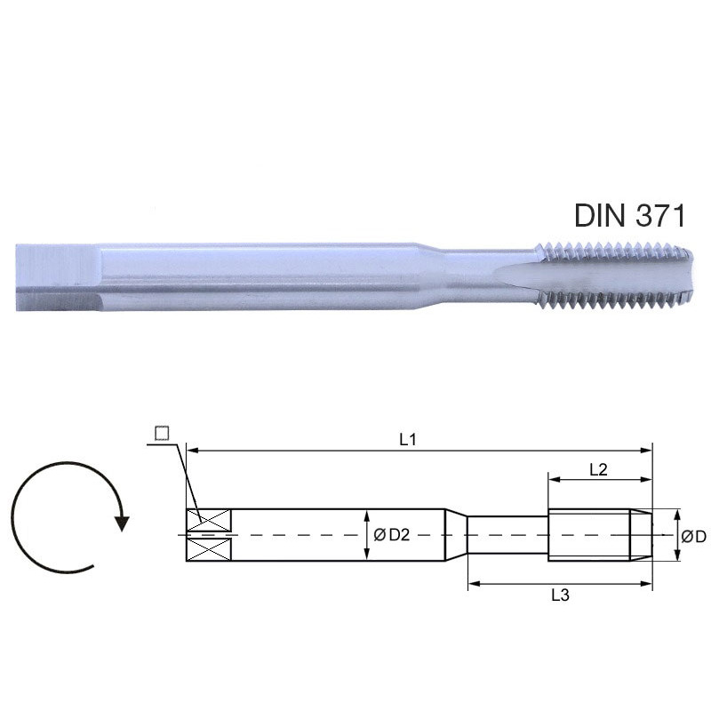 Maschio a macchina, per titanio - M2