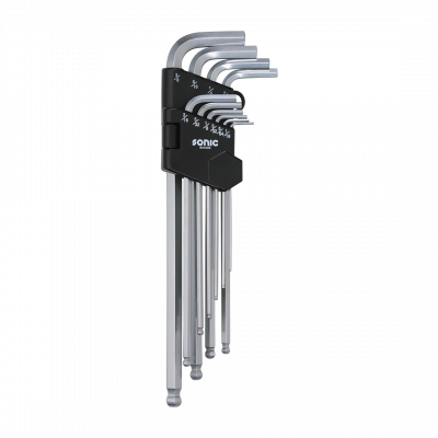 601003 Hexagon key wrench, extra long  set (SAE) 10-pcs, Sonic Equipment