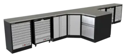 MSS 6140mm stazione di lavoro modulare top acciaio inox, 4731833 Sonic Equipment