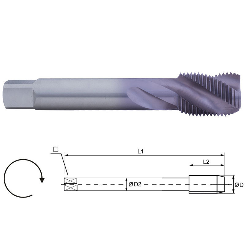 Maschio per inox per fori ciechi - 1" Gas (BSP)