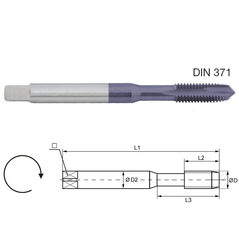 Maschio a macchina, TiAlN - M10