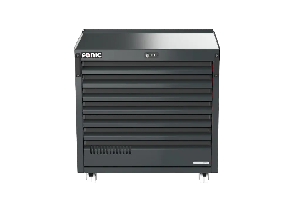 5089004 MSS+ 870mm portable cabinet extra deep, 7 drawers, Sonic Equipment