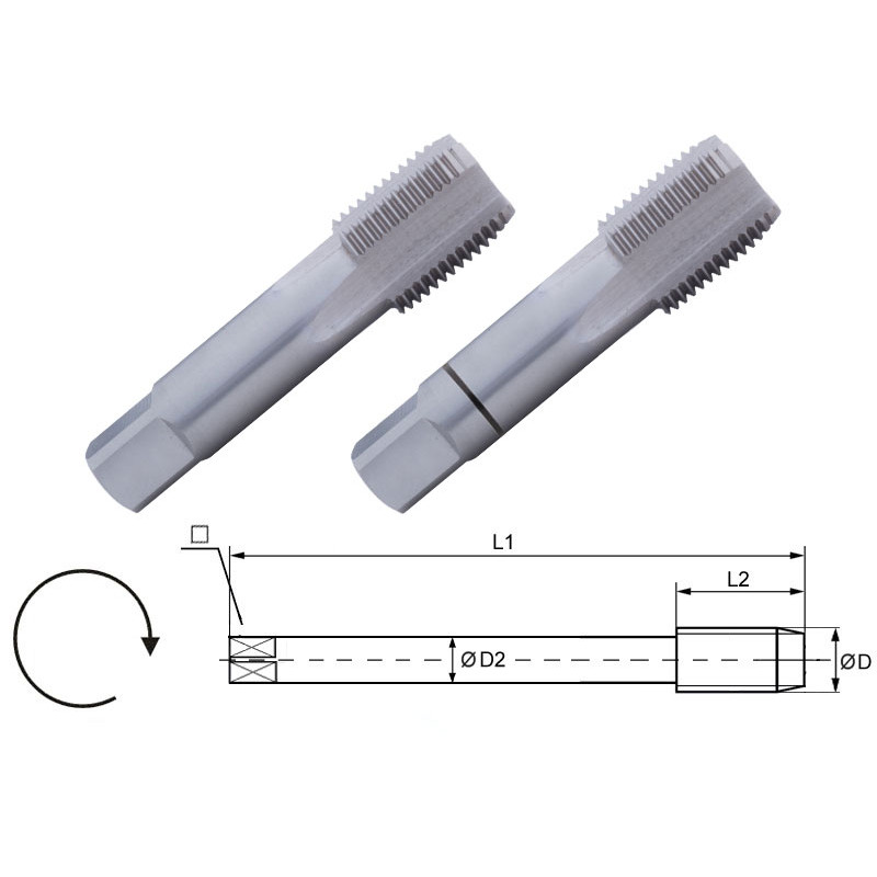 Set maschi a 2 passate - 1" Gas (BSP)
