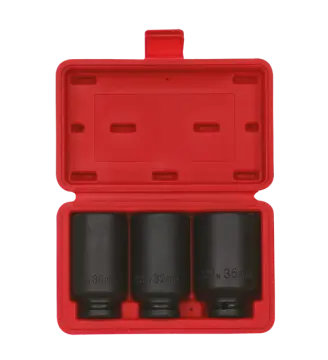 807001 Hub nut impact socket set 1/2'', 12-pt. 3-pcs., Sonic Equipment