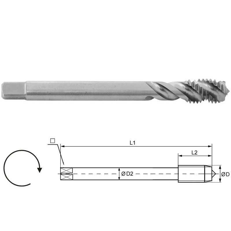 Maschio a macchina, fori ciechi - M14 x 1.5