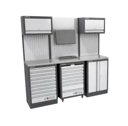 MSS 2193mm stazione di lavoro modulare top in legno, 4731521 Sonic Equipment