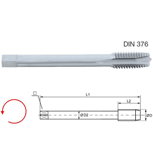 Maschio Filettatura M10x1 Sinistro HSS - Per Metallo, Alluminio, Ferro, 3 Scanalature - Foto 3