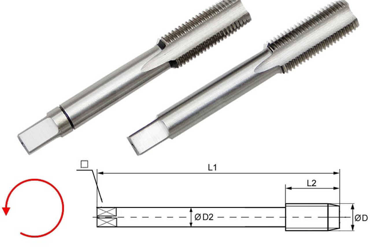 Maschio a MANO, Sinistro, UNF (Set 2pz)