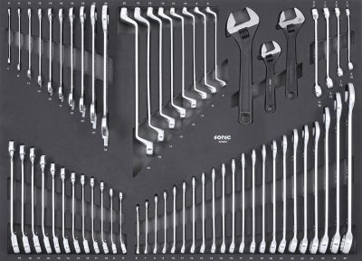 605901 Wrench set SFS, 59-pcs (Aviation), Sonic Equipment