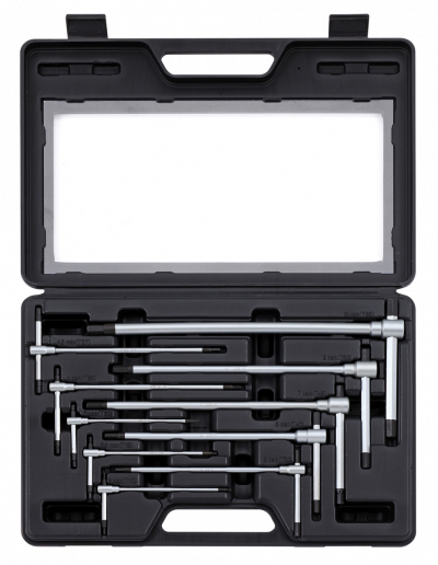 601014 Hexagon key wrench set 3 tip T-handle 10-pcs, Sonic Equipment