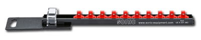PR-L230210 1/4'' Socket rail with 10 clips, Sonic Equipment