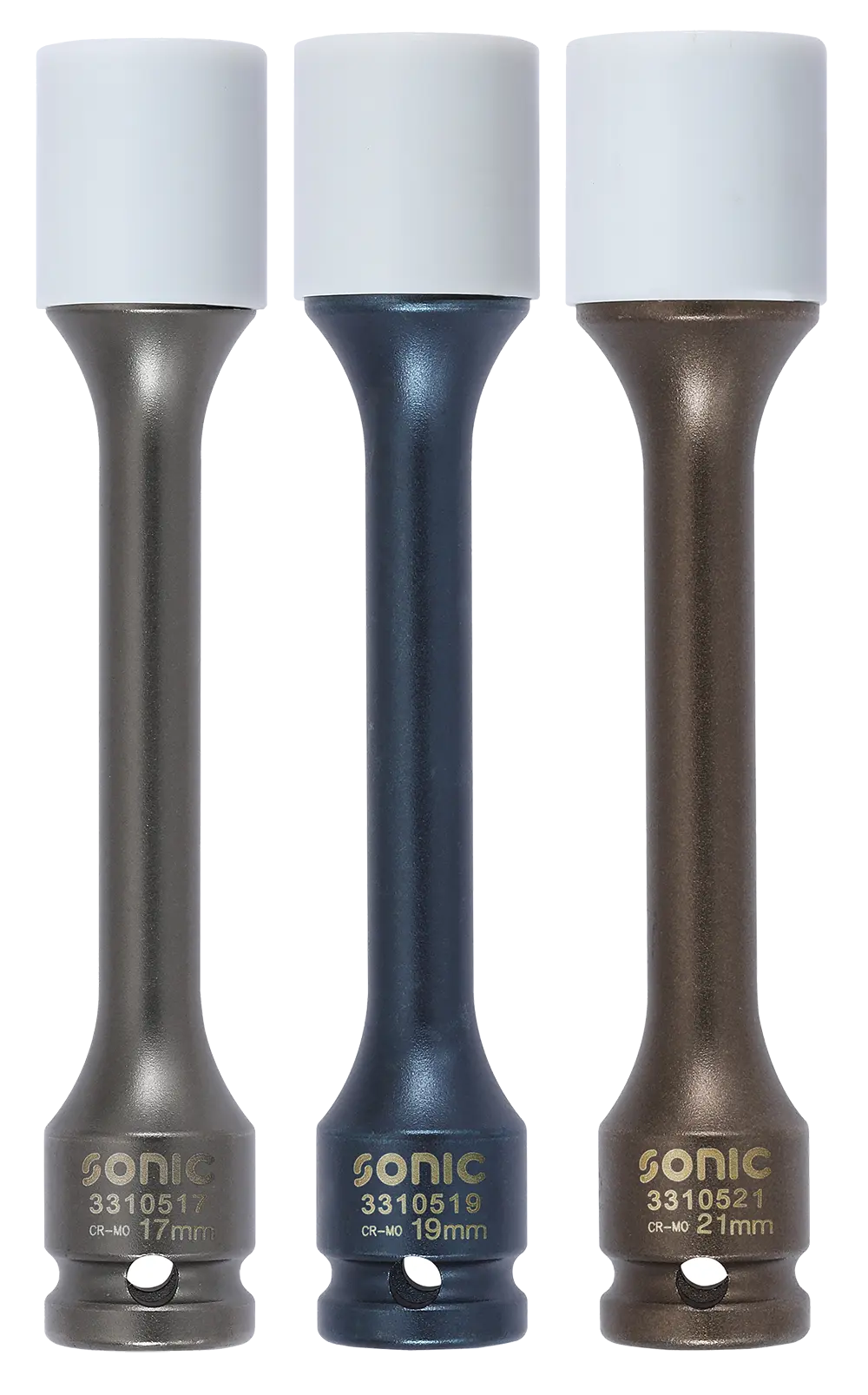 300310 Wheel socket set, extra long 1/2'', 3-pcs, 17, 19, 21 mm, Sonic Equipment