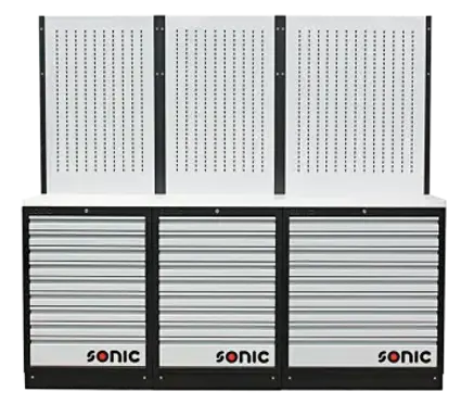 MSS 2193mm stazione di lavoro modulare top acciaio inox, 4731804 Sonic Equipment