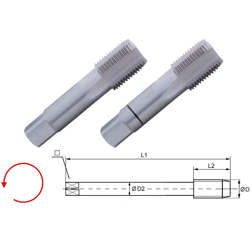 Set maschi sinistri - 1" Gas (BSP)