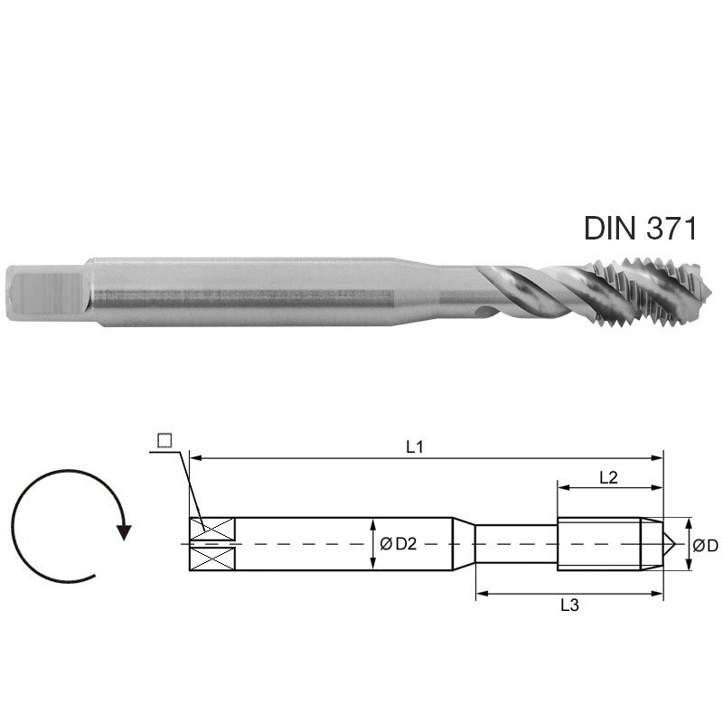 Maschio a macchina, fori ciechi - M10