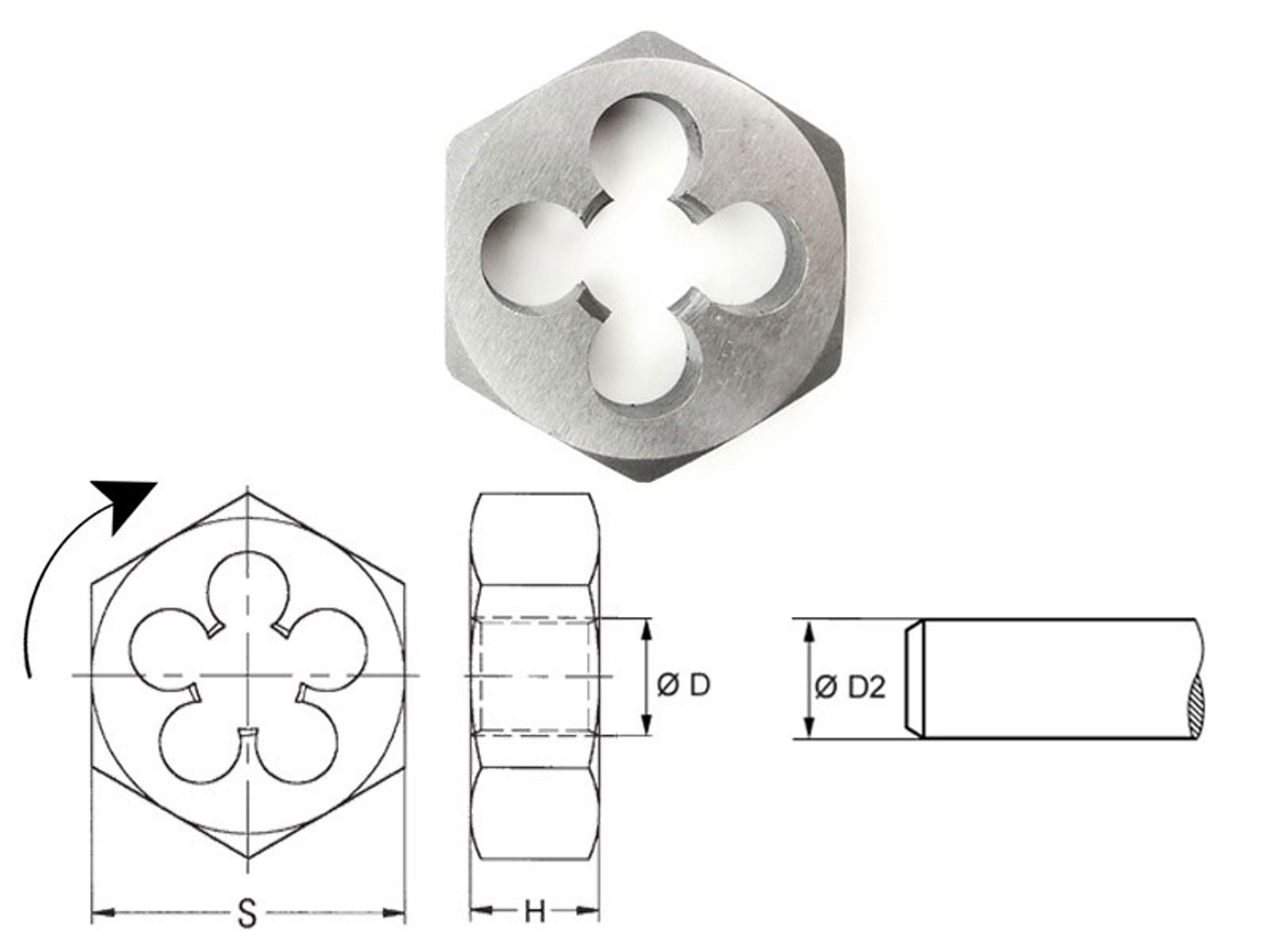 Filiera ESAGONALE, Uso generale, G (BSP)