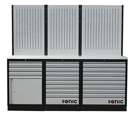 MSS 2193mm stazione di lavoro modulare top acciaio inox, 4731802 Sonic Equipment