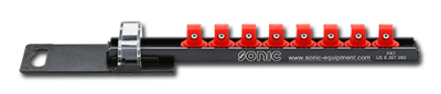 PR-L200308 3/8'' Socket rail with 8 clips, Sonic Equipment