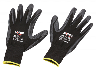 4821701 Nitrile coated glove, pair, nylon liner size 8 (M), Sonic Equipment