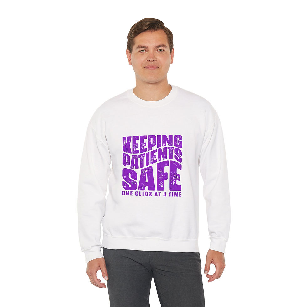 Thumbnail: Keeping Patients Safe Crewneck Sweatshirt - Unisex Heavy Blend
