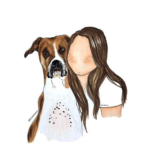 The girl and the dog